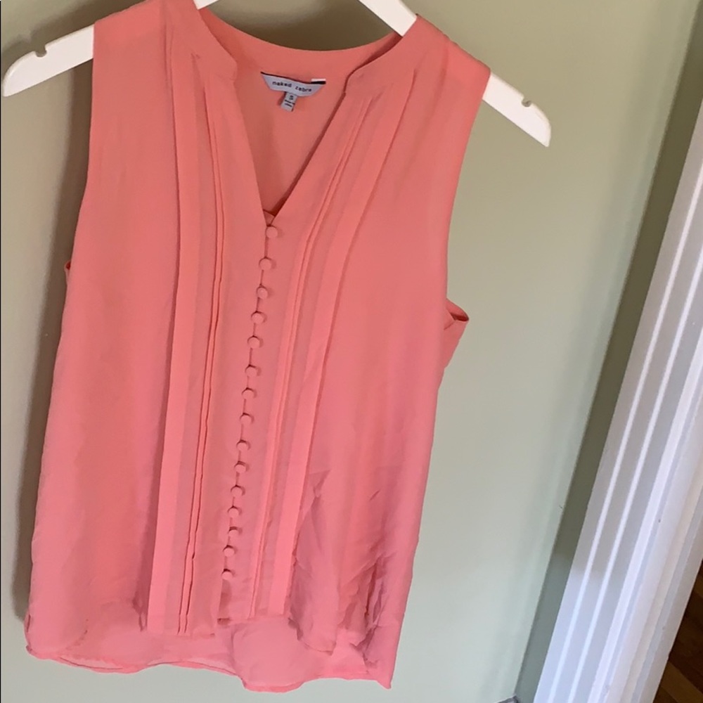 Naked zebra size small polyester top